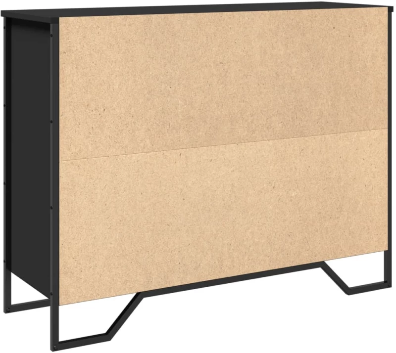 vidaXL Συρταριέρα Μαύρη 97x32,5x74,5 εκ. από Επεξεργασμένο Ξύλο