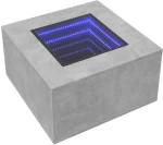vidaXL Τραπεζάκι Σαλονιού με LED Γκρι 60x60x40 εκ. Επεξεργασμένο Ξύλο