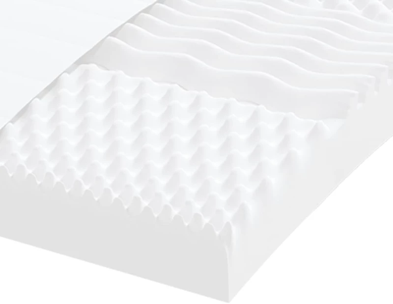 vidaXL Στρώμα Αφρού 7 Ζωνών Σκληρότητα 20 ILD Λευκό 100x220 εκ.