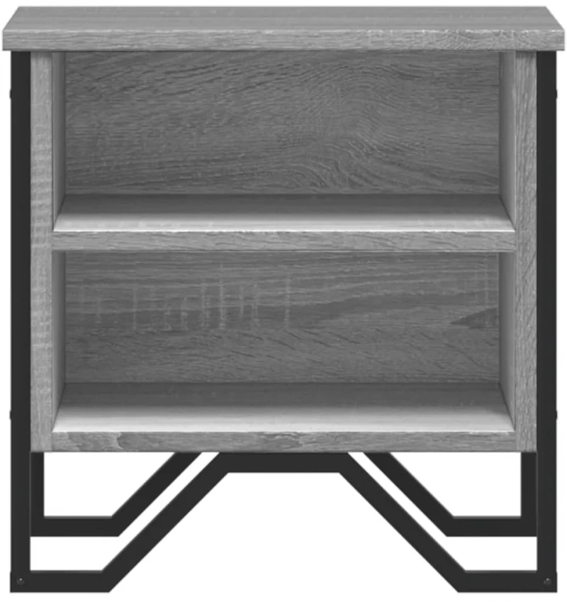 vidaXL Κομοδίνο Χρώμα 2 τεμ. Γκρι Sonoma 40x30x40 εκ. από Επεξ. Ξύλο