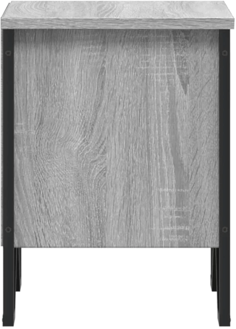 vidaXL Κομοδίνο Χρώμα 2 τεμ. Γκρι Sonoma 40x30x40 εκ. από Επεξ. Ξύλο