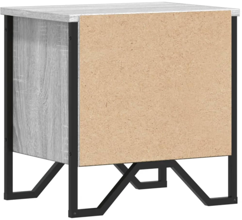 vidaXL Κομοδίνο Χρώμα 2 τεμ. Γκρι Sonoma 40x30x40 εκ. από Επεξ. Ξύλο