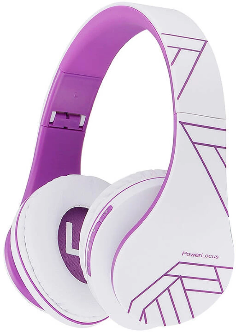 Wireless Headphones PowerLocus P2 (white-purple)