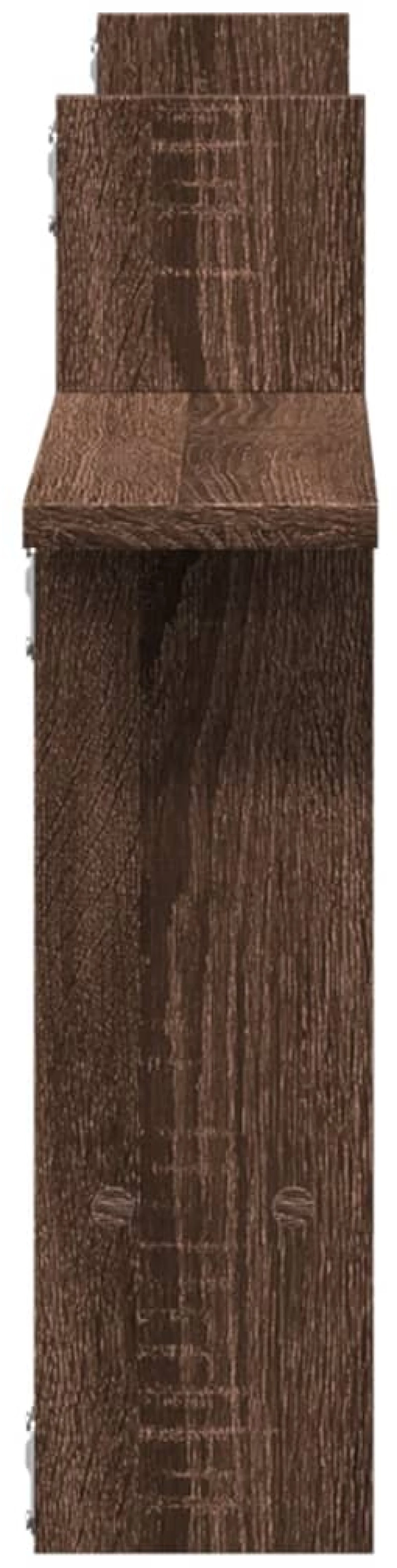 vidaXL Ραφιέρες Τοίχου 2 τεμ. Καφέ Δρυς 50x12x50εκ. Επεξεργασμένο Ξύλο