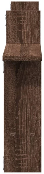 vidaXL Ραφιέρες Τοίχου 2 τεμ. Καφέ Δρυς 50x12x50εκ. Επεξεργασμένο Ξύλο