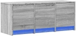 vidaXL Έπιπλο Τηλεόρασης με LED Γκρι Sonoma 97x34x40 εκ. Επεξ. Ξύλο