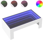 vidaXL Τραπεζάκι Σαλονιού Infinity LED Λευκό 90x50x30 εκ.