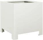 vidaXL Ζαρντινιέρα Κήπου Λευκή 30x30x30 εκ. από Ατσάλι