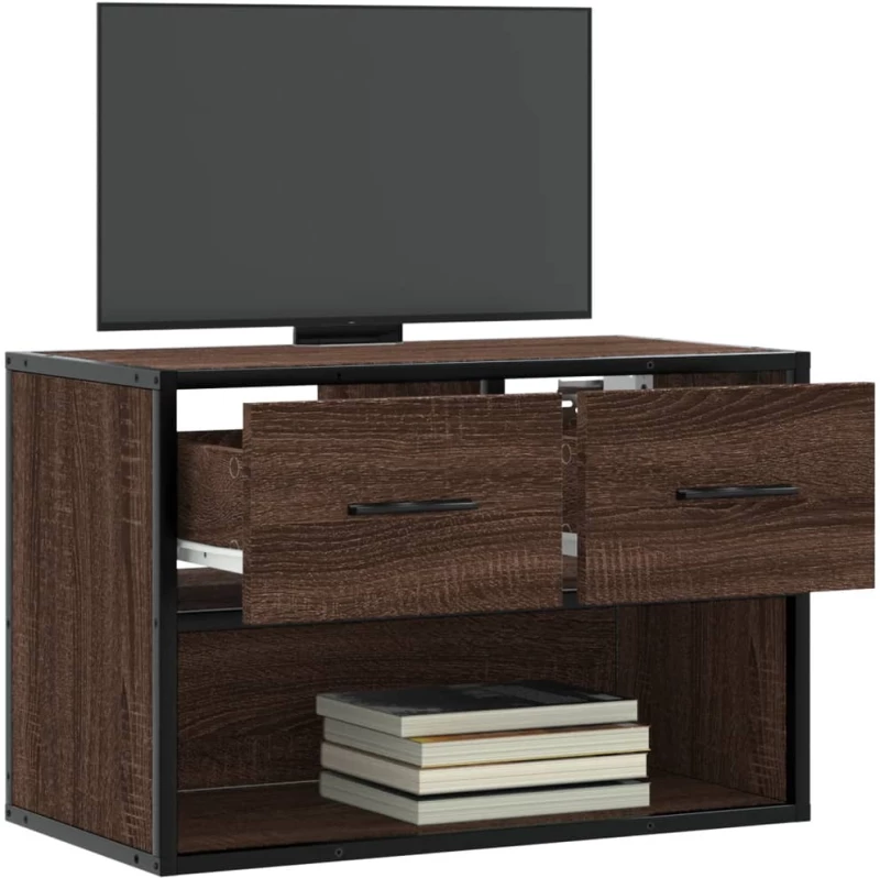 vidaXL Έπιπλο Τηλεόρασης Καφέ Δρυς 60x31x39,5 εκ. Επεξεργασμένο Ξύλο
