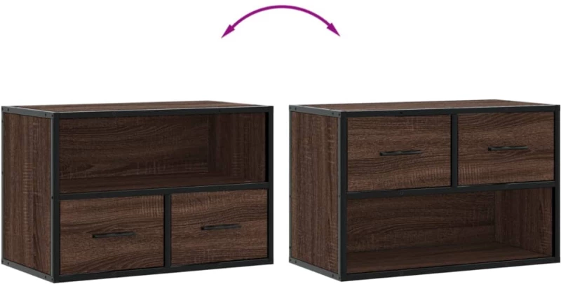 vidaXL Έπιπλο Τηλεόρασης Καφέ Δρυς 60x31x39,5 εκ. Επεξεργασμένο Ξύλο