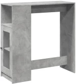vidaXL Τραπέζι Μπαρ με Ράφια Γκρι Σκυρ. 101x40x103,5 εκ Επεξεργ. Ξύλο