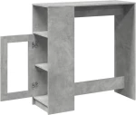 vidaXL Τραπέζι Μπαρ με Ράφια Γκρι Σκυρ. 101x40x103,5 εκ Επεξεργ. Ξύλο