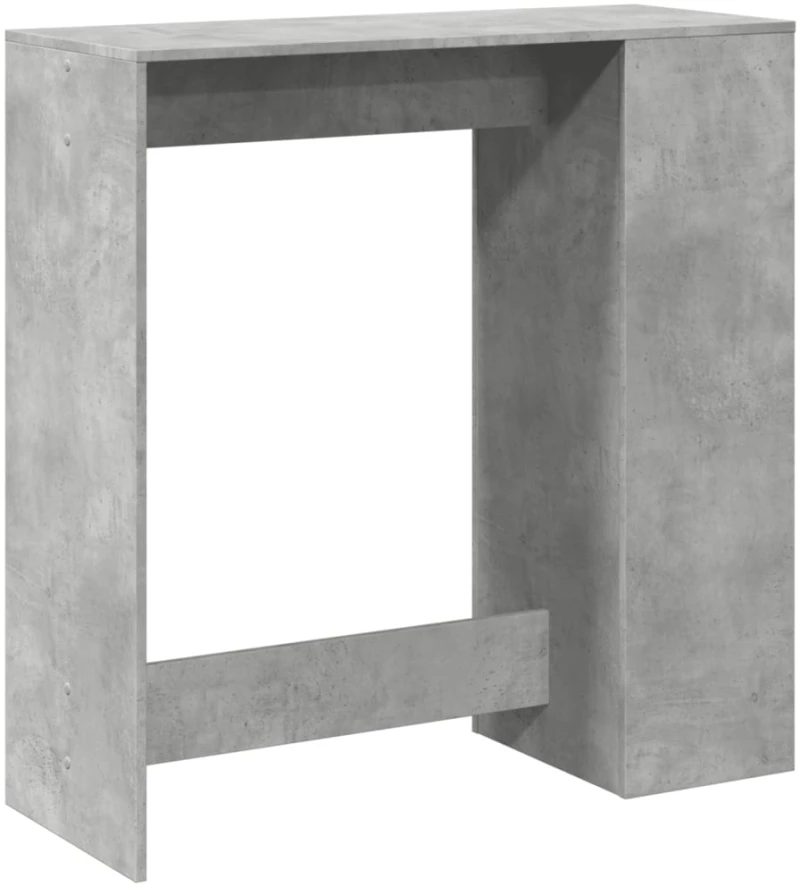vidaXL Τραπέζι Μπαρ με Ράφια Γκρι Σκυρ. 101x40x103,5 εκ Επεξεργ. Ξύλο