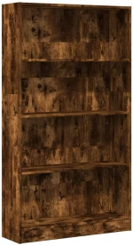 vidaXL Βιβλιοθήκη Καπνιστή Δρυς 80x24x143 εκ. από Επεξεργασμένο Ξύλο