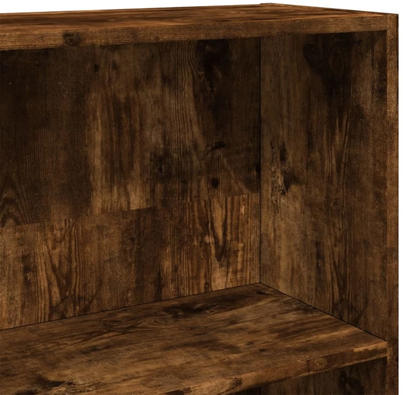 vidaXL Βιβλιοθήκη Καπνιστή Δρυς 80x24x143 εκ. από Επεξεργασμένο Ξύλο