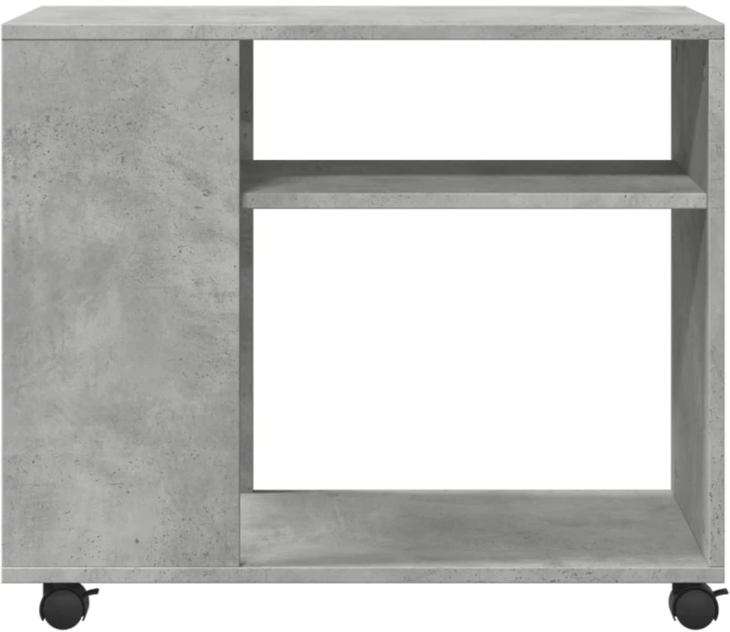 vidaXL Βοηθητικό Τραπέζι με Ρόδες Γκρι Σκυρ 70x35x60 εκ Επεξ. Ξύλο