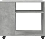 vidaXL Βοηθητικό Τραπέζι με Ρόδες Γκρι Σκυρ 70x35x60 εκ Επεξ. Ξύλο