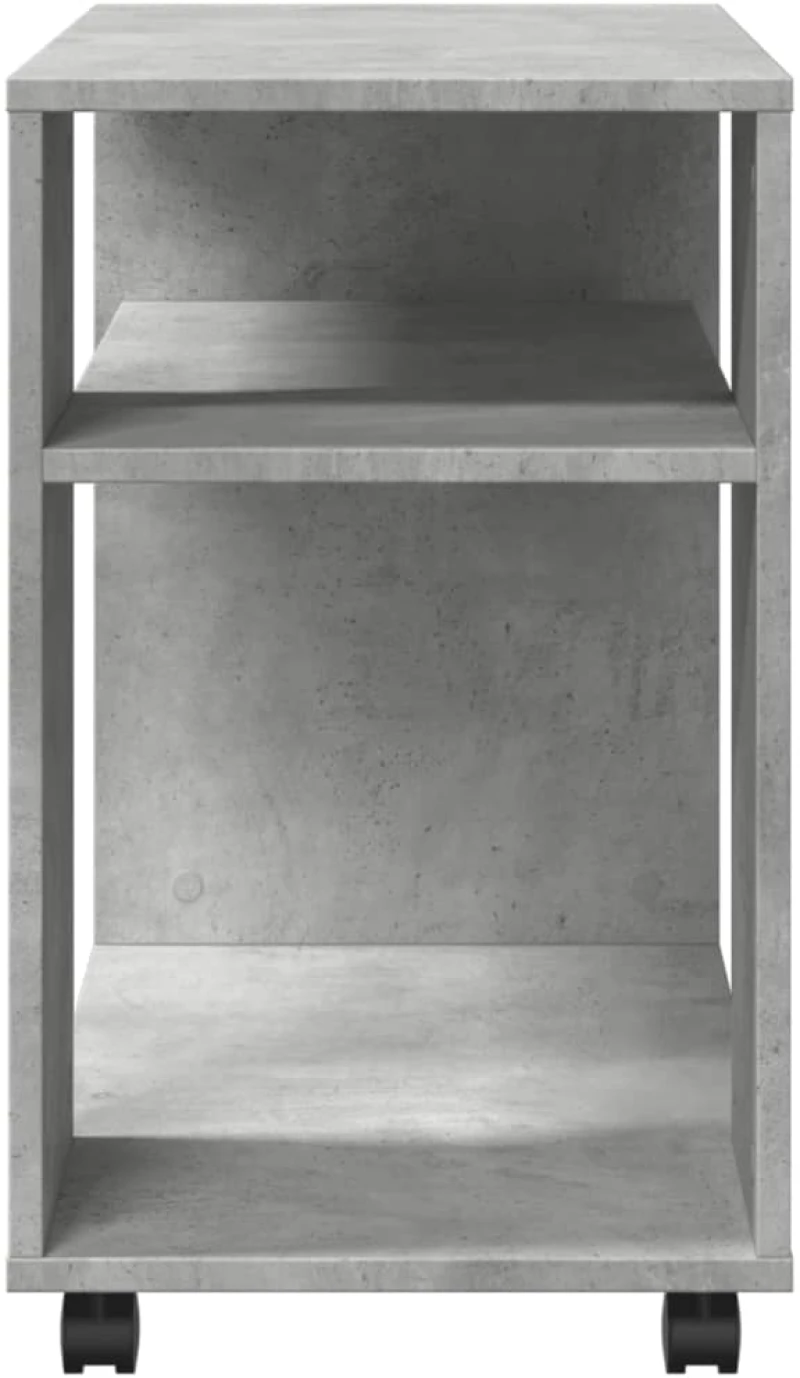vidaXL Βοηθητικό Τραπέζι με Ρόδες Γκρι Σκυρ 70x35x60 εκ Επεξ. Ξύλο