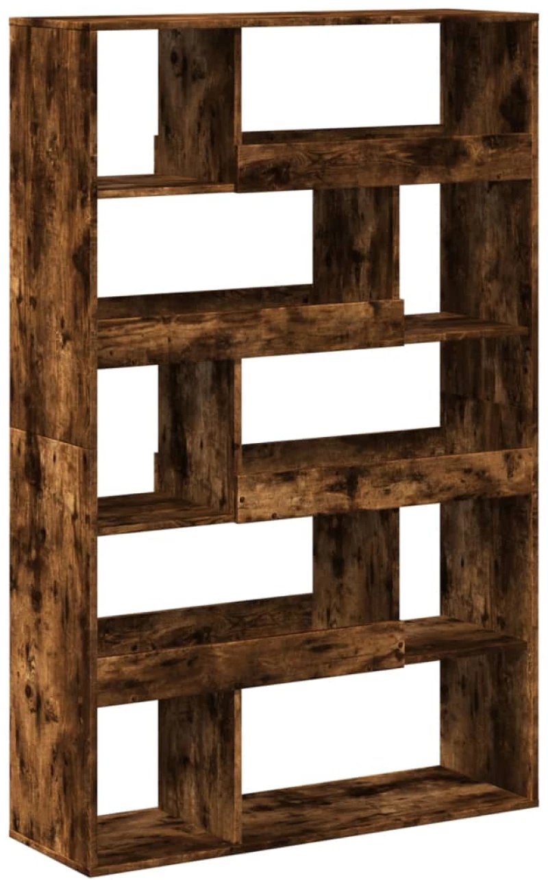 vidaXL Βιβλιοθήκη Καπνιστή Δρυς 100x33x156,5εκ. από Επεξεργασμένο Ξύλο