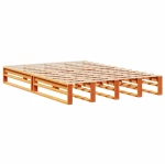 vidaXL Κρεβάτι Βιβλιοθήκη Χωρίς Στρώμα Καφέ 140x190 εκ Μασίφ Πεύκο