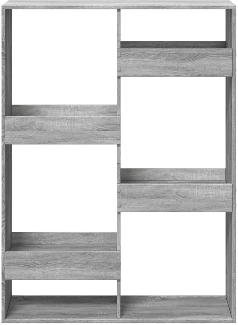 vidaXL Βιβλιοθήκη Γκρι Sonoma 100x33x135 εκ. από Επεξεργασμένο Ξύλο