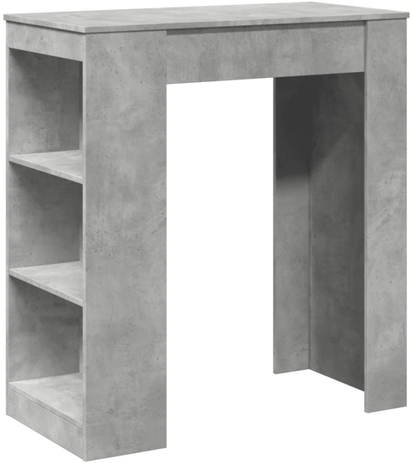 vidaXL Τραπέζι Μπαρ με Ράφια Γκρι Σκυρ. 95x47x103,5 εκ Επεξεργ. Ξύλο