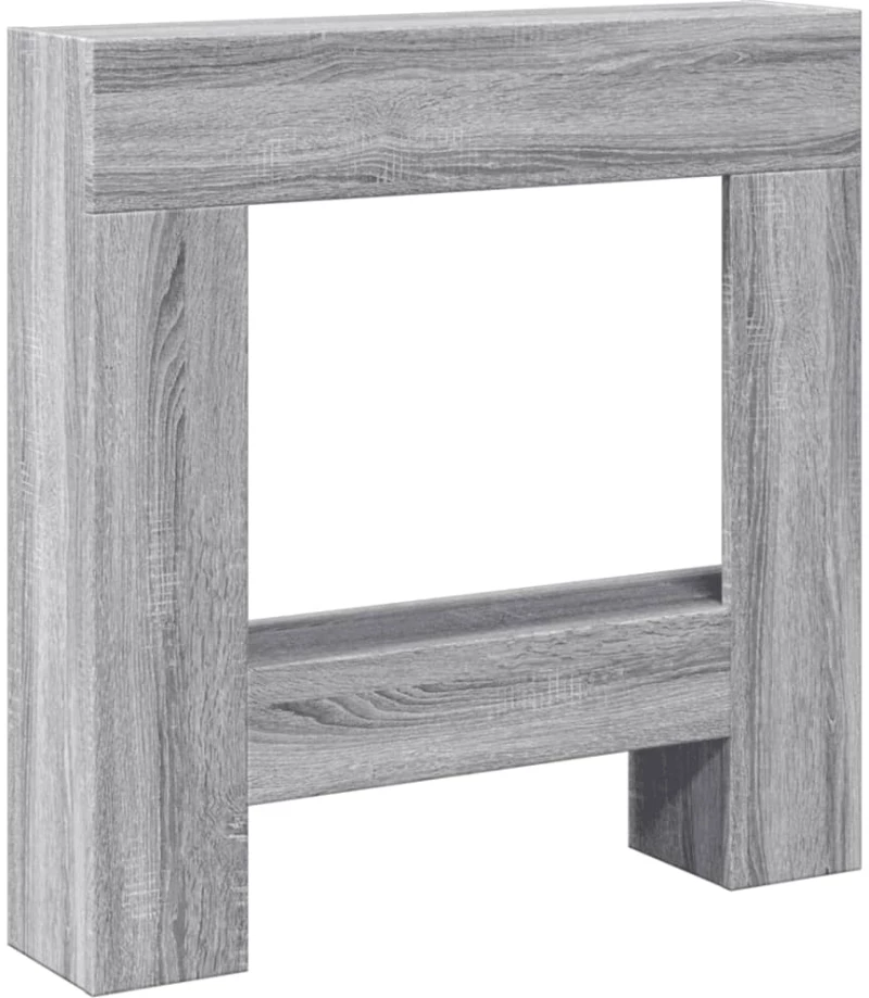 vidaXL Πλαίσιο Τζακιού Γκρι Sonoma 81x18x82 εκ. από Επεξ. Ξύλο