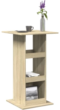 vidaXL Τραπέζι Μπαρ με Ράφια Sonoma Δρυς 60x60x102 εκ. Επεξ. Ξύλο