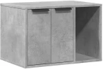 vidaXL Τουαλέτα Γάτας Περίφραξη Γκρι Σκυρ. 60x40x40εκ Επεξεργασμ. Ξύλο
