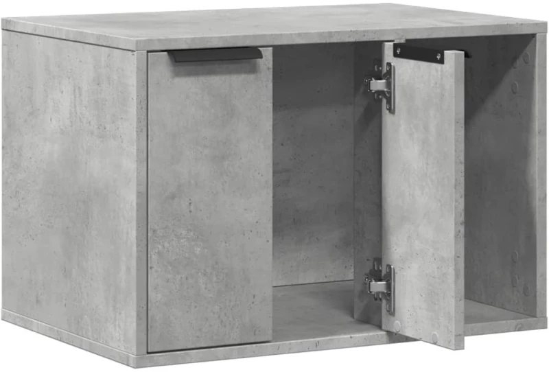 vidaXL Τουαλέτα Γάτας Περίφραξη Γκρι Σκυρ. 60x40x40εκ Επεξεργασμ. Ξύλο
