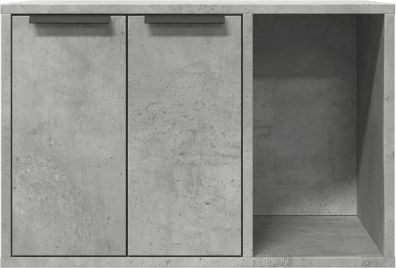 vidaXL Τουαλέτα Γάτας Περίφραξη Γκρι Σκυρ. 60x40x40εκ Επεξεργασμ. Ξύλο