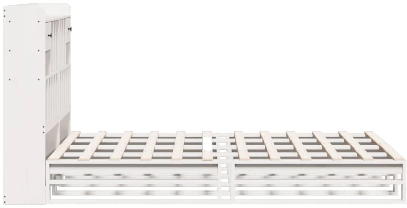 vidaXL Κρεβάτι Βιβλιοθήκη Χωρίς Στρώμα 140x200 εκ Μασίφ Ξύλο Πεύκο