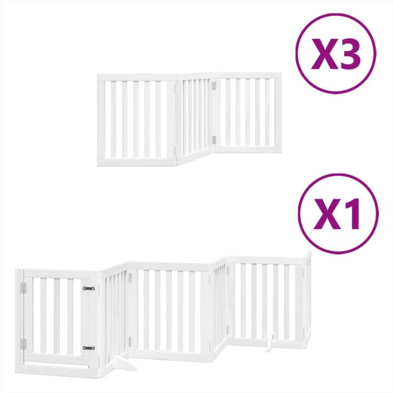 vidaXL Διαχωριστικό Σκύλων/Πόρτα Πτυσσόμενο 15 Πάνελ 750εκ Ξύλο Λεύκας