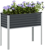 vidaXL Ζαρντινιέρα Κήπου Ανθρακί 100x41x90 εκ. από Ατσάλι