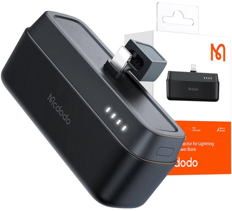 Mcdodo Power Bank MC-6281 20W, 5000mAh with Lightning connector (black)