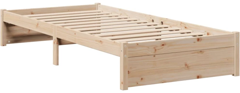 vidaXL Κρεβάτι Βιβλιοθήκη Χωρίς Στρώμα 75x190 εκ Μασίφ Ξύλο Πεύκο
