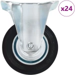 vidaXL Ρόδες Σταθερές 24 τεμ. 100 χιλ.