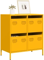 vidaXL Ντουλάπι Μουσταρδί 68x39x73,5 εκ. από Χάλυβα Ψυχρής Έλασης