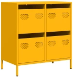 vidaXL Ντουλάπι Μουσταρδί 68x39x73,5 εκ. από Χάλυβα Ψυχρής Έλασης