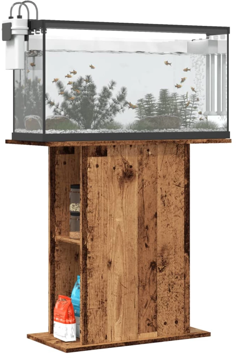 vidaXL Βάση Ενυδρείου Όψη Παλαιού Ξύλου 36x75x72,5 εκ. Επεξ. Ξύλο