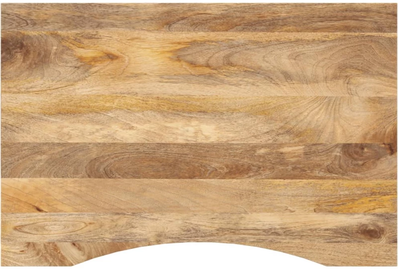 vidaXL Επιφάνεια Γραφείου Καμπύλη 100x60x2,5εκ Μασίφ Ακατ. Μάνγκο