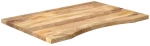 vidaXL Επιφάνεια Γραφείου Καμπύλη 100x60x2,5εκ Μασίφ Ακατ. Μάνγκο
