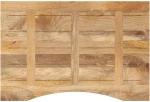 vidaXL Επιφάνεια Γραφείου Καμπύλη 100x60x2,5εκ Μασίφ Ακατ. Μάνγκο