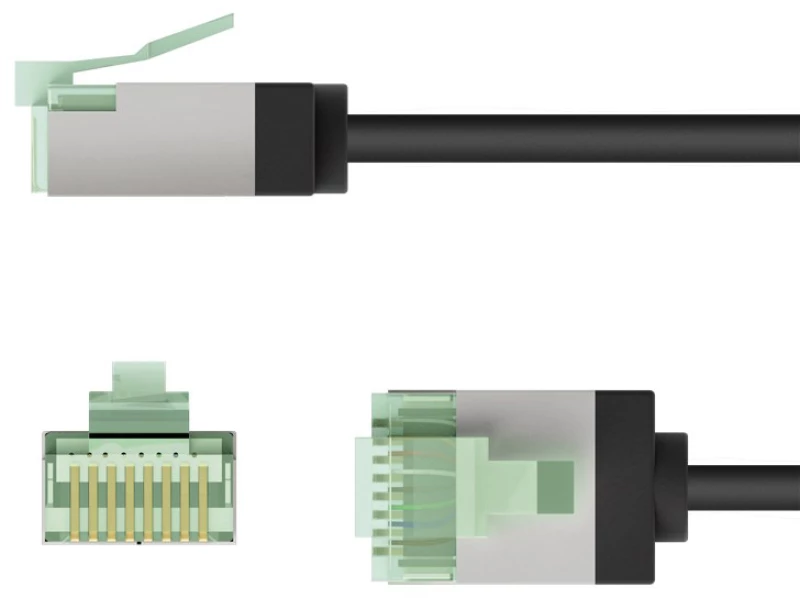 GOOBAY καλώδιο δικτύου 74356, CAT 8.1 U/FTP, slim, copper, 40Gbps, 5m, μαύρο