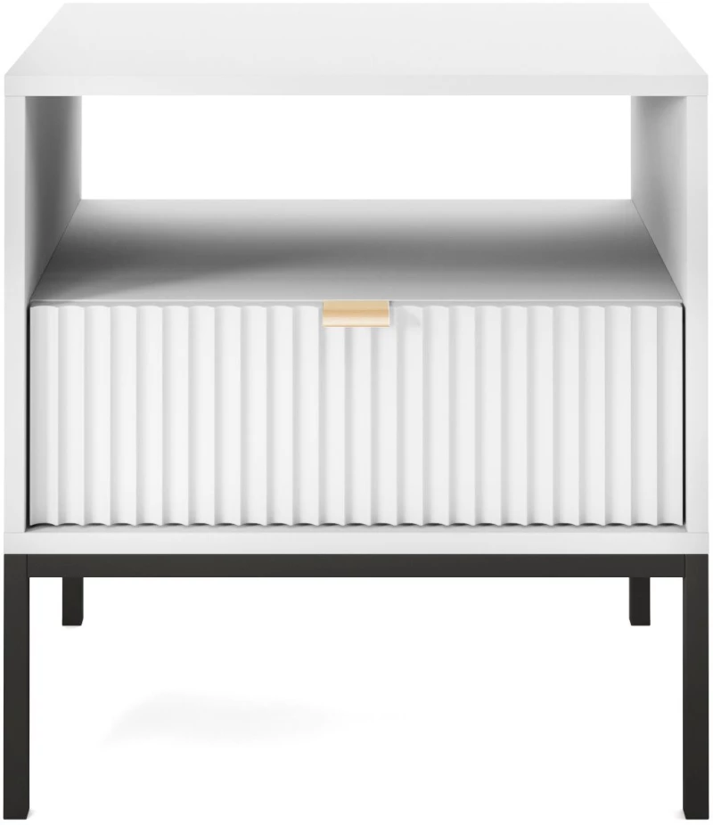 Κομοδίνο Nova Λευκό 54x56x39cm