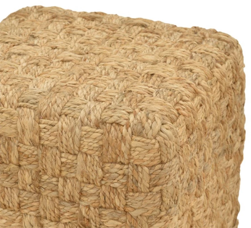 Σκαμπό Aropion Inart μπεζ 100% γιούτα 40x40x40εκ
