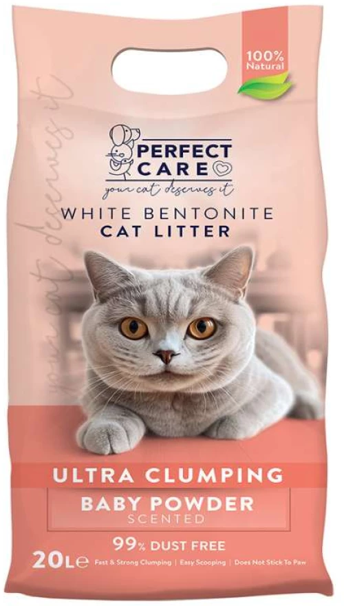 Perfect Care Άμμος Γάτας Μπετονίτης Baby Powder 20L