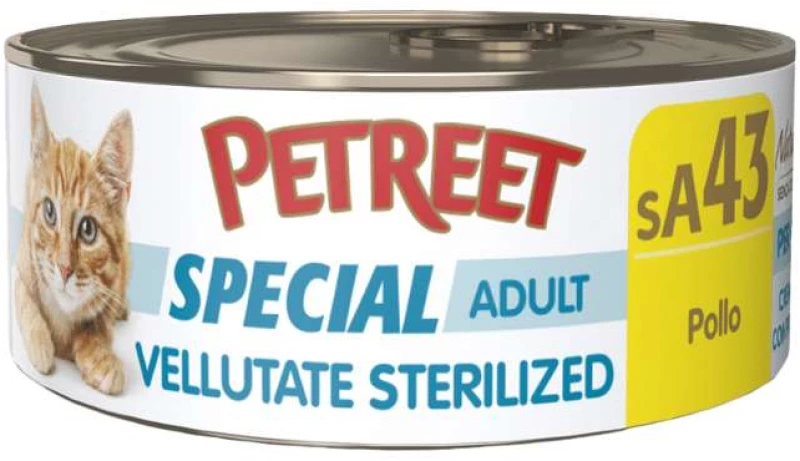 Petreet Adult Cat Vellutate Sterilized Κοτόπουλο 70gr