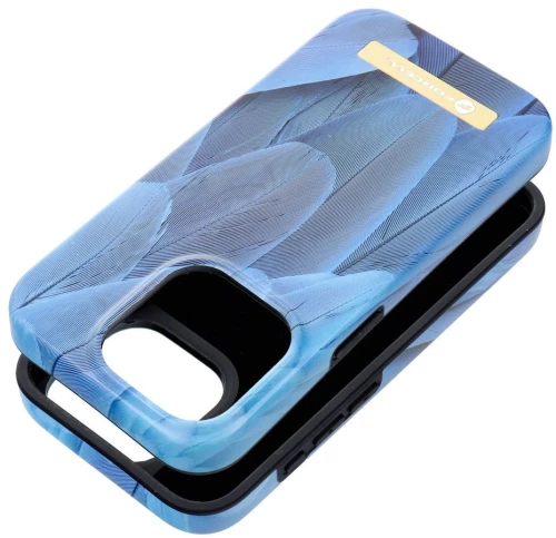 FORCELL F-PROTECT Mirage case compatible with MagSafe for IPHONE 15 PRO blue bird