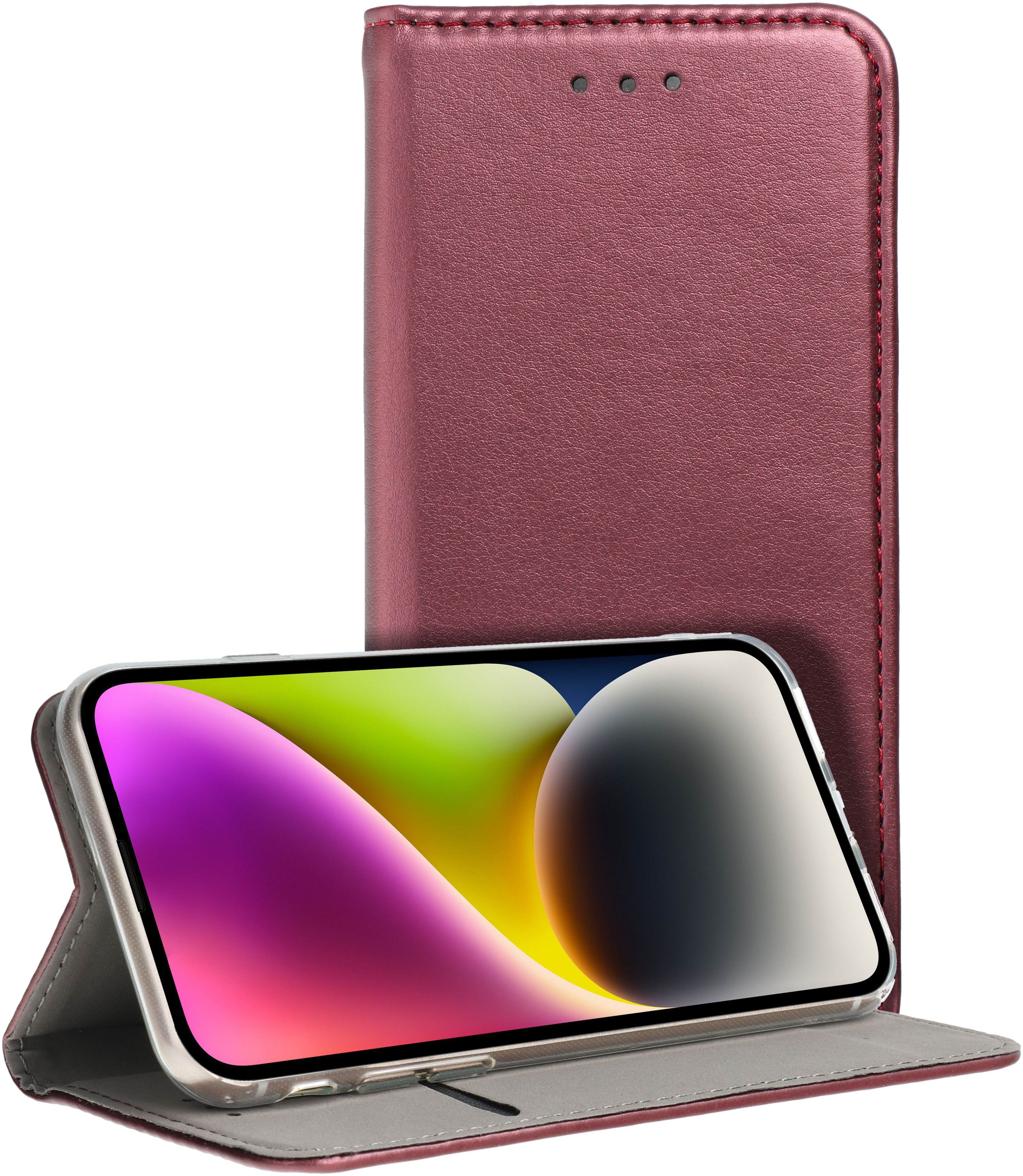 SMART MAGNETO Book case for XIAOMI Redmi Note 13 5G burgundy